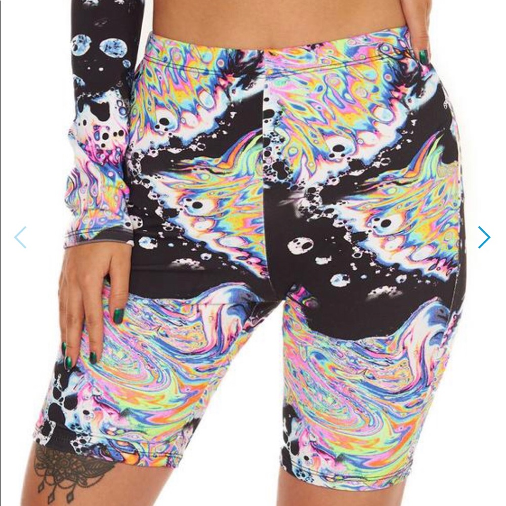 iHeartRaves Acid Sky Biker Shorts